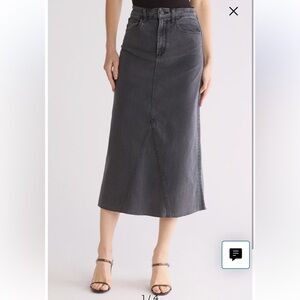 New Joe’s maxi‎ skirt Amelia black denim skirt raw hem 29